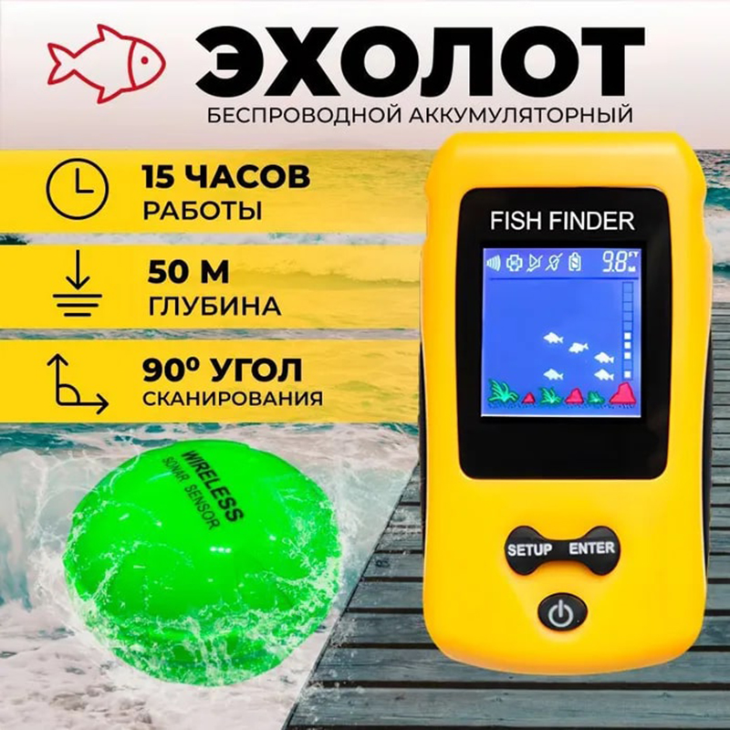 Fishing Depth Finder - Brand New KDR Colorful Wireless Fish