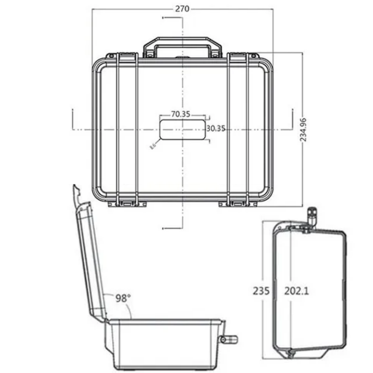 Hard Shell Waterproof Organize - Fish Finder Case avis et prix