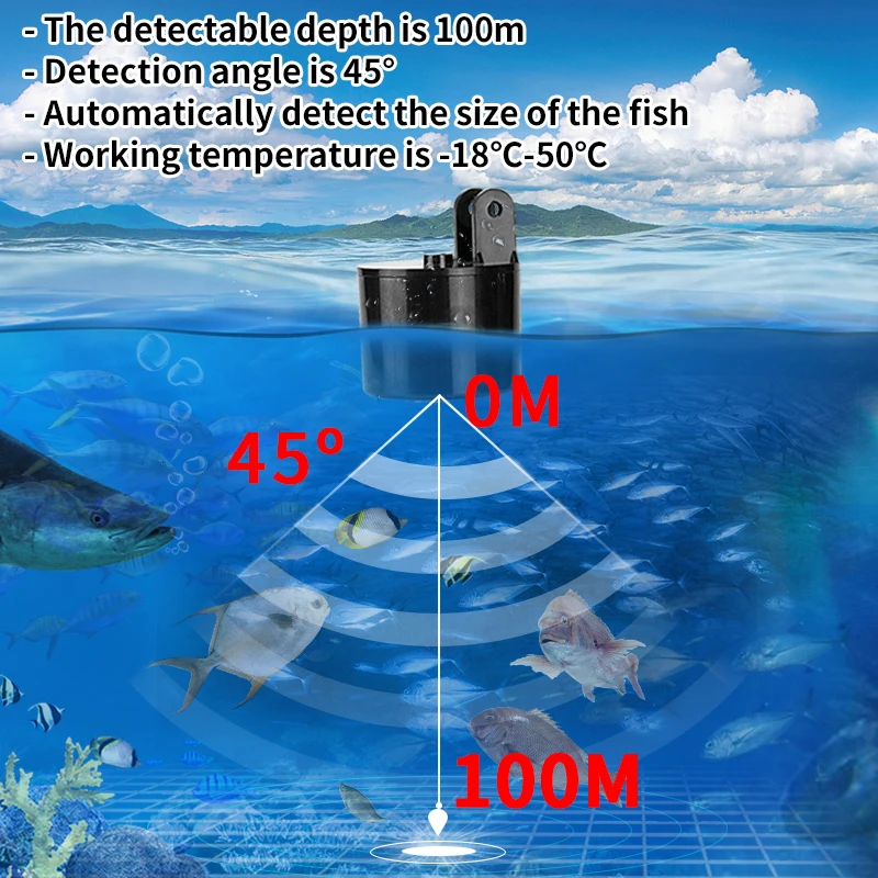Alarm 100M Portable Sonar Fish - Fish Finder Transducer avis et prix