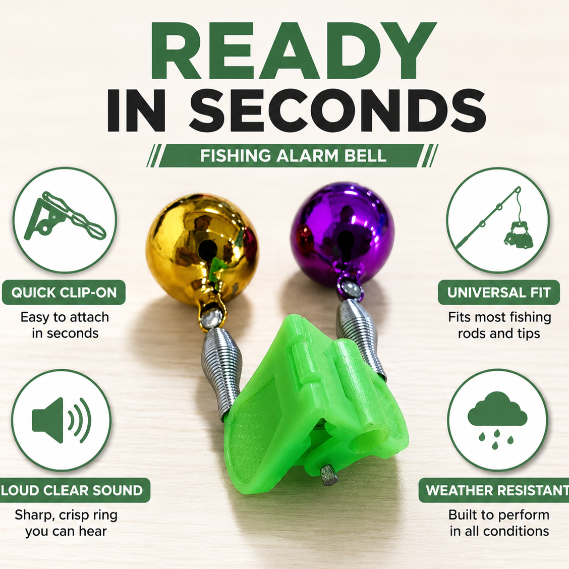 Fishing Bite Alarm Bell Metal  - Bite Indicator avis et prix