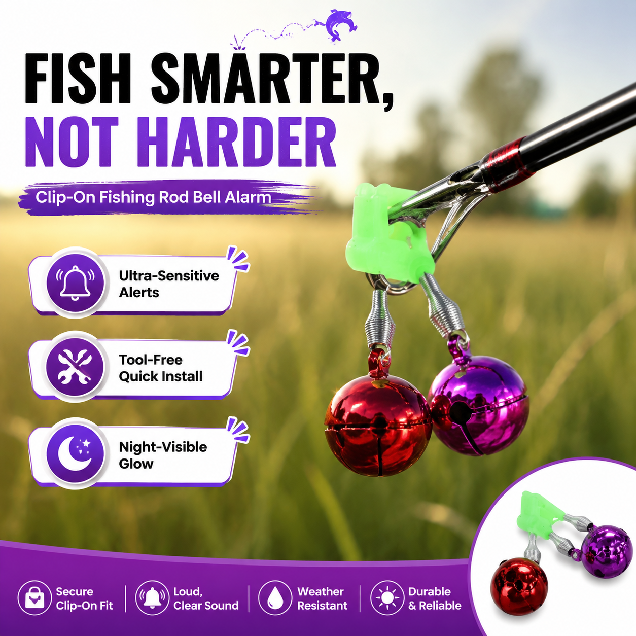 Fishing Bite Alarm Bell Metal  - Bite Indicator avis et prix