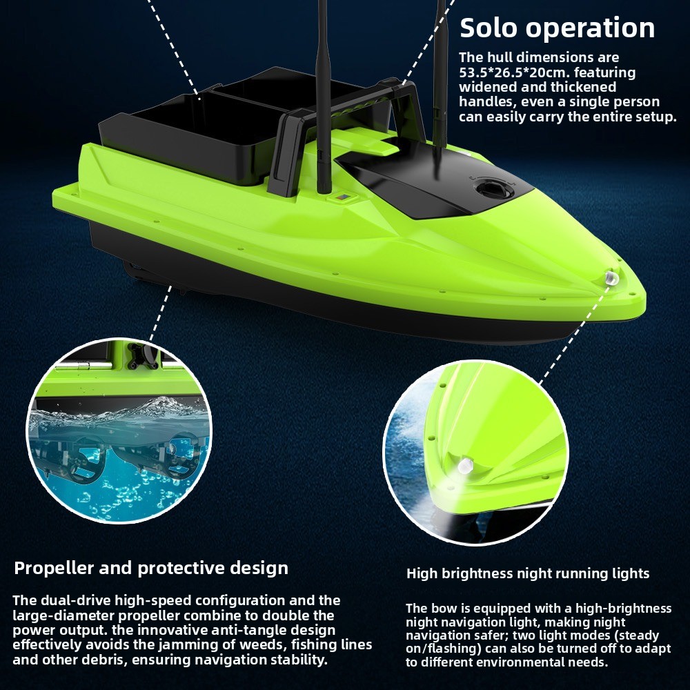 500M RC Fishing Bait Boat Dual - Fish Finder Cable avis et prix