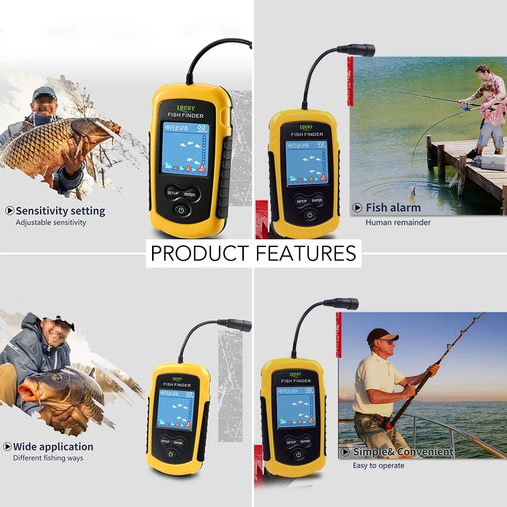 Lucky LCD Color Screen Portabl - Fish Finder Transducer avis et prix