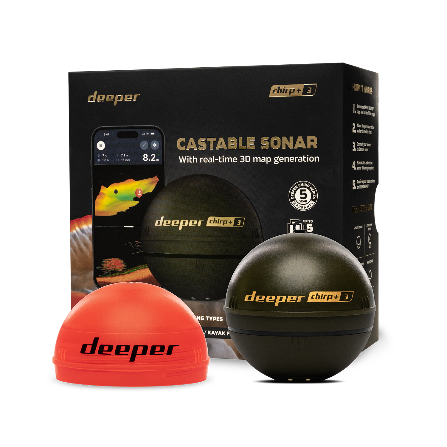 Deeper Smart Sonar Chirp+3 Fis - Fish Finder Gps avis et prix