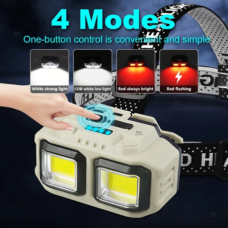 COB LED Headlamp Rechargeable  - Fishing Light avis et prix