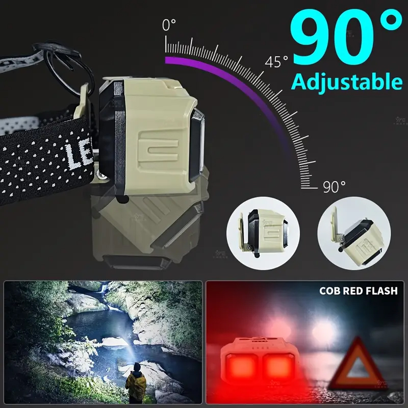 COB LED Headlamp Rechargeable  - Fishing Light avis et prix