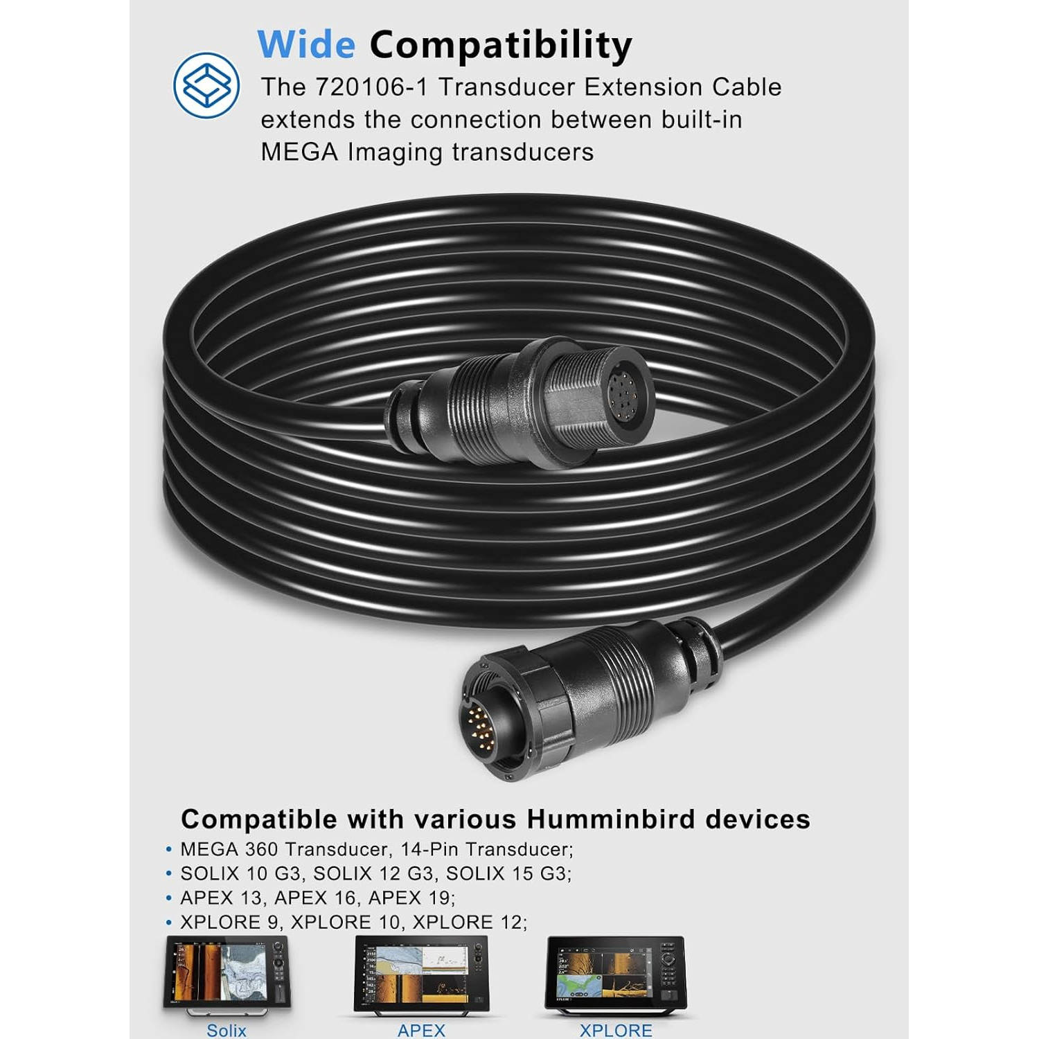 Transducer Extension Cable 10F - Fish Finder avis et prix