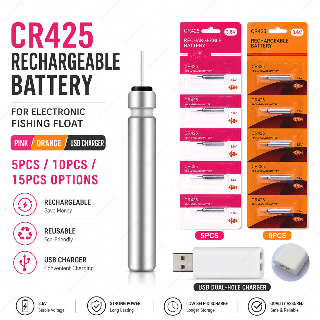 CR425 Rechargeable Battery for - Fish Finder Charger avis et prix