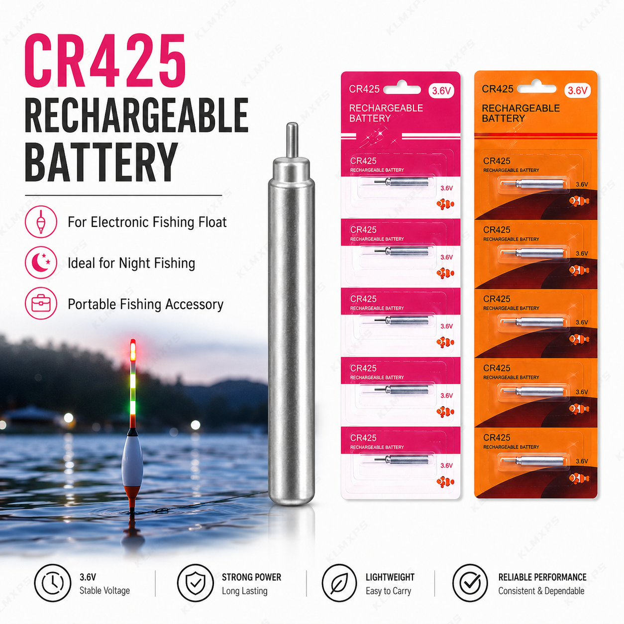 CR425 Rechargeable Battery for - Fish Finder Charger avis et prix