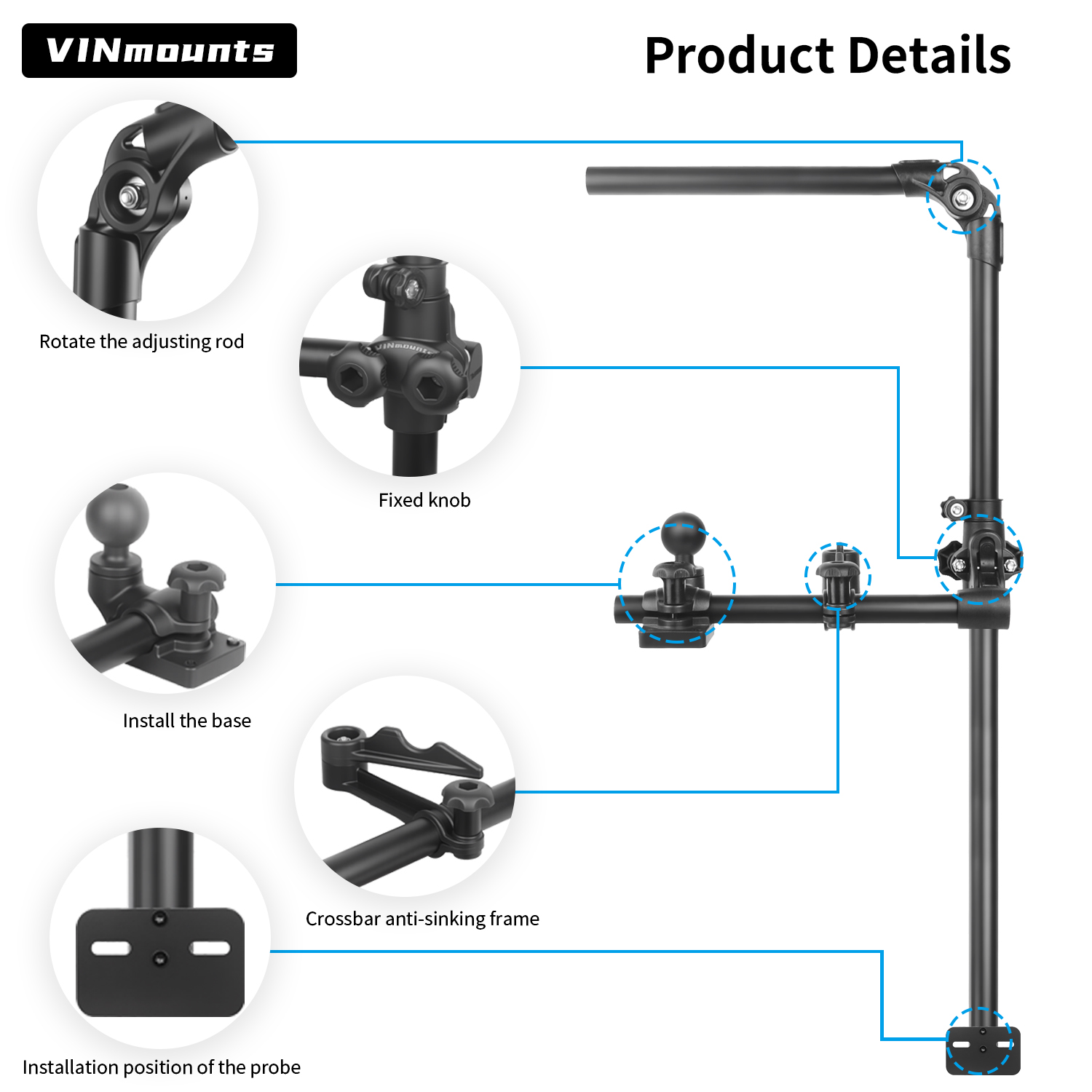 VINmountsLivescope Fish Finder - Fish Finder Mount avis et prix