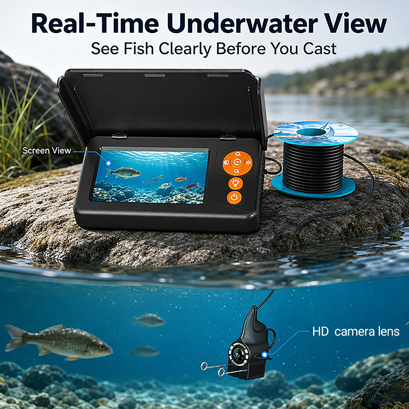 Fish Finder Underwater Camera  - Fishing Depth Finder avis et prix