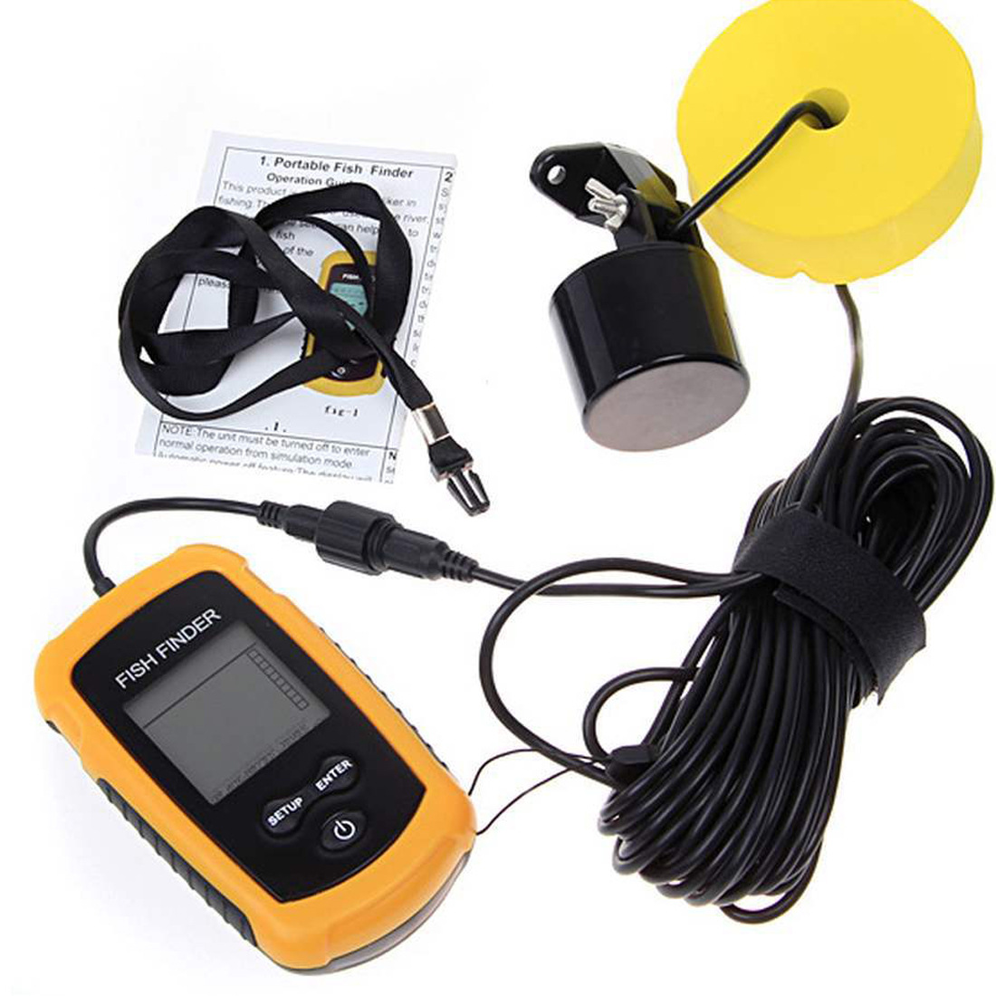 Alarm 100M Portable Sonar Fish - Fish Finder Transducer avis et prix