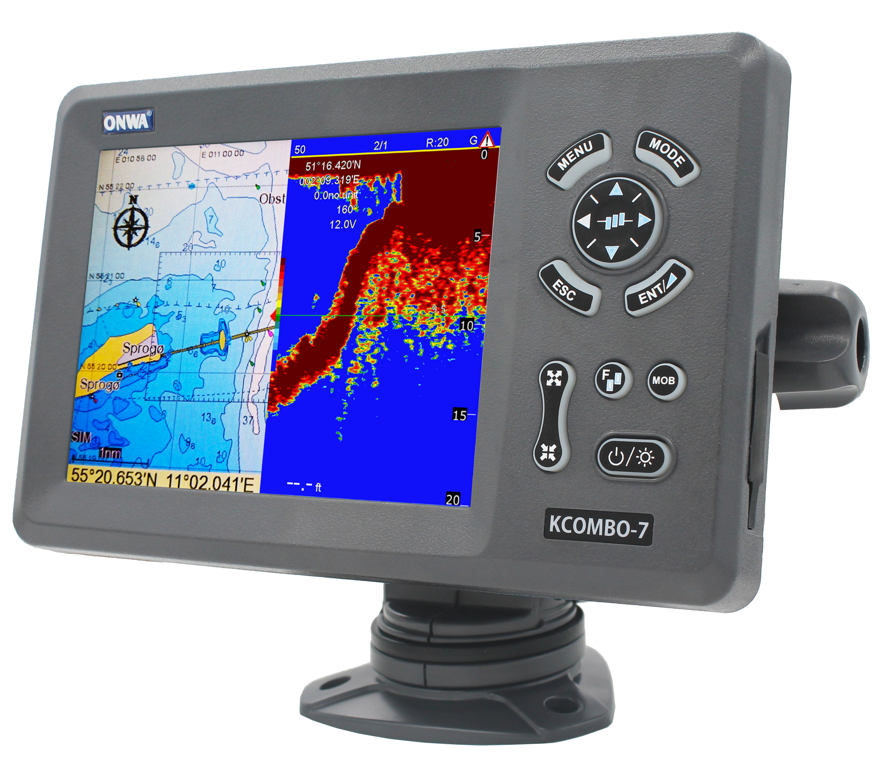 ONWA KCombo-7 7inch Marine GPS - Fish Finder Gps avis et prix