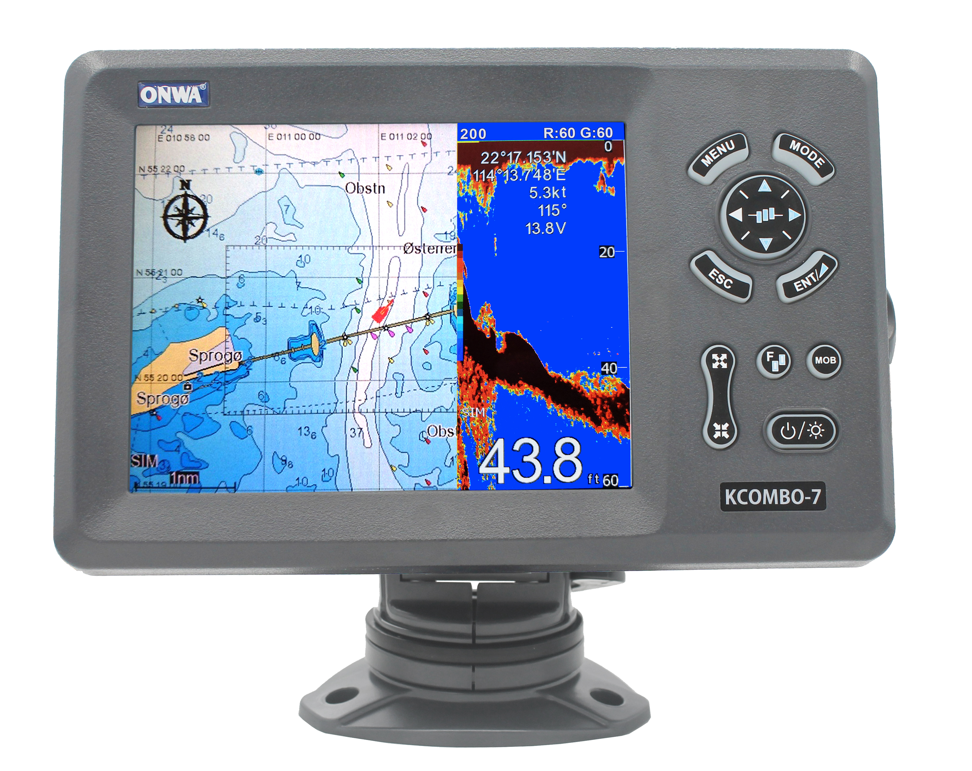 ONWA KCombo-7 7inch Marine GPS - Fish Finder Gps avis et prix