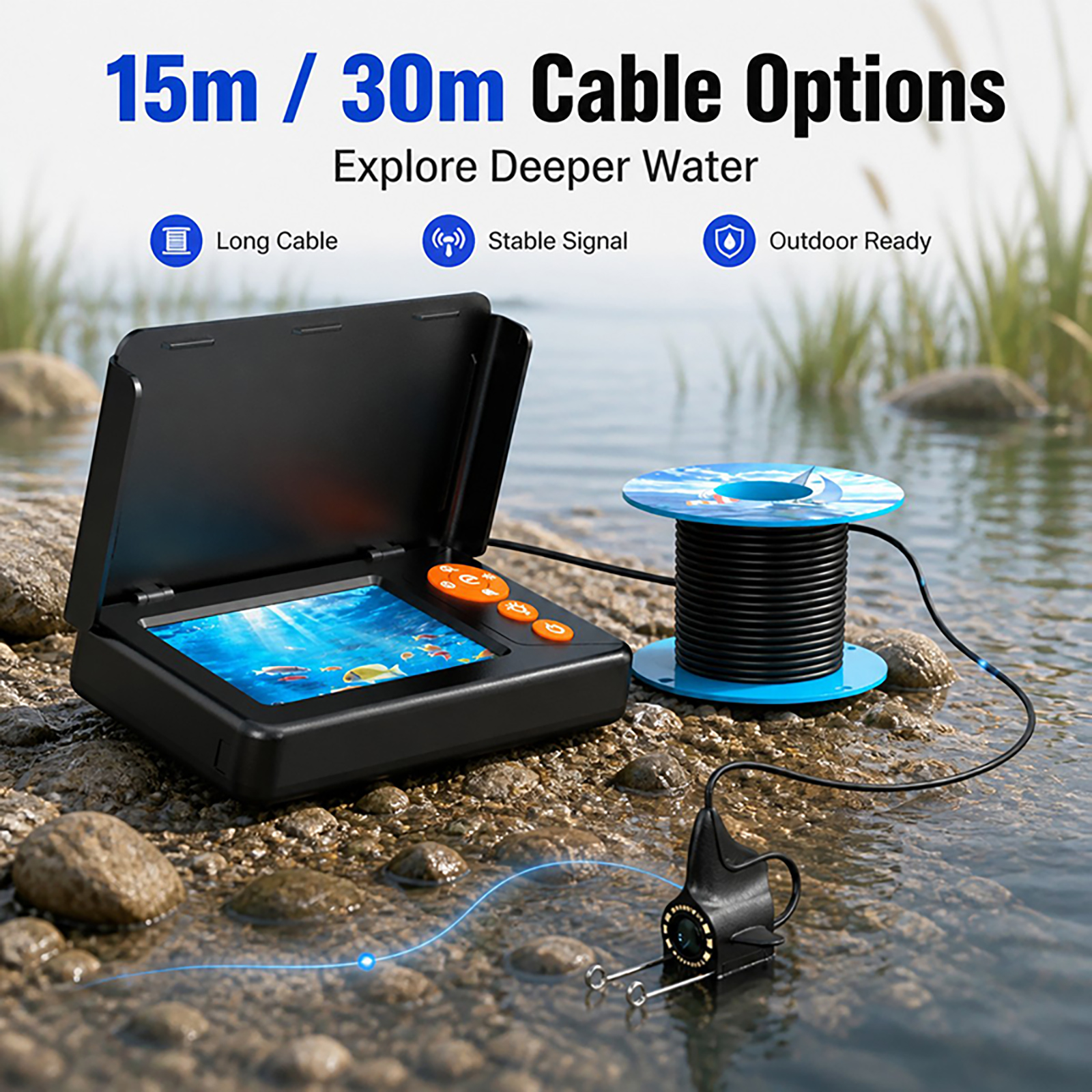 1080P HD Underwater Camera Fis - Fishing Depth Finder avis et prix