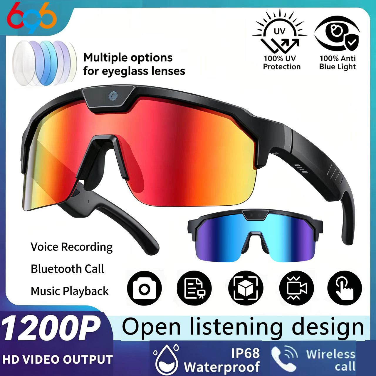 AI Smart Cycling Glasses Men W - Fishing Camera avis et prix
