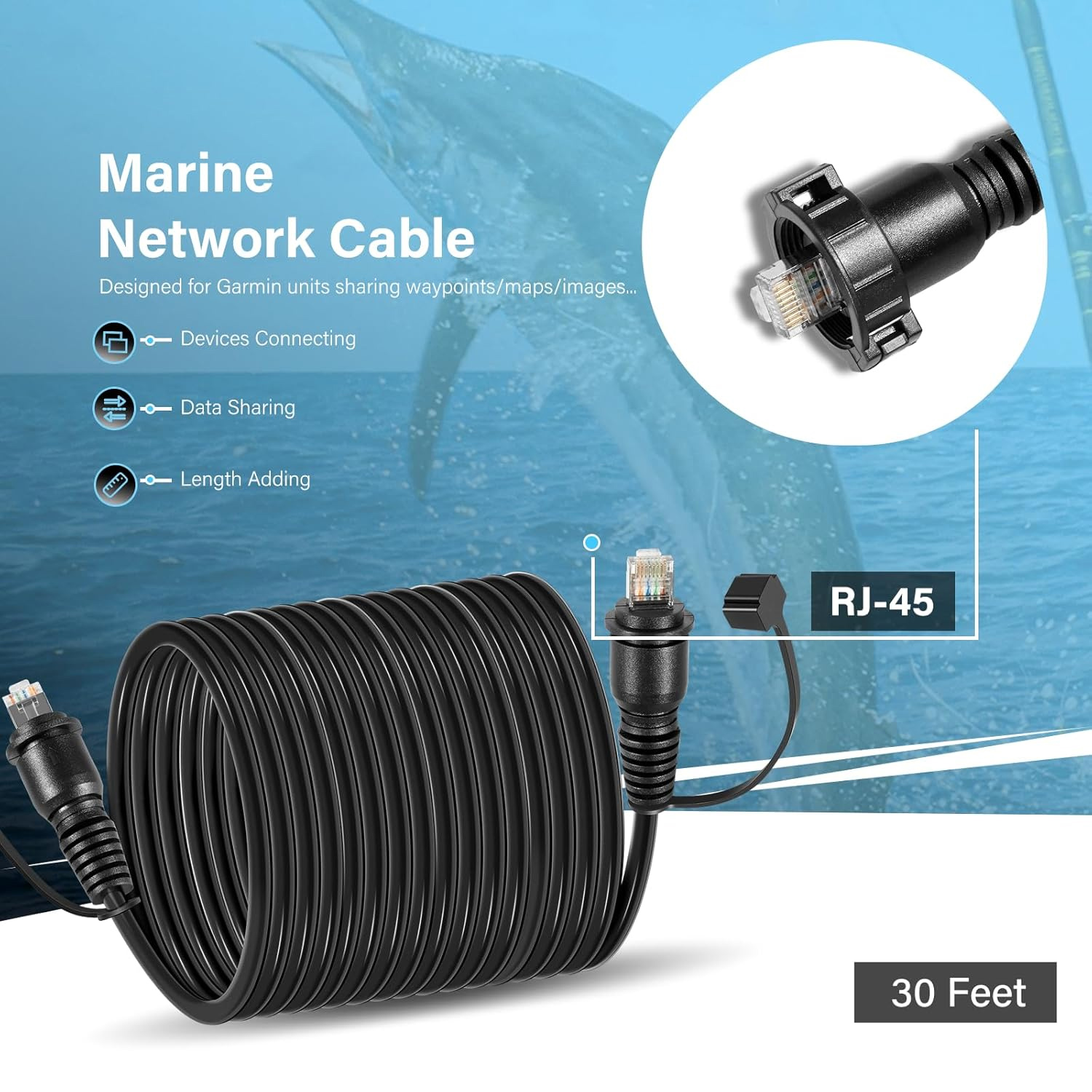 30 Foot Marine Network Cable f - Fish Finder avis et prix
