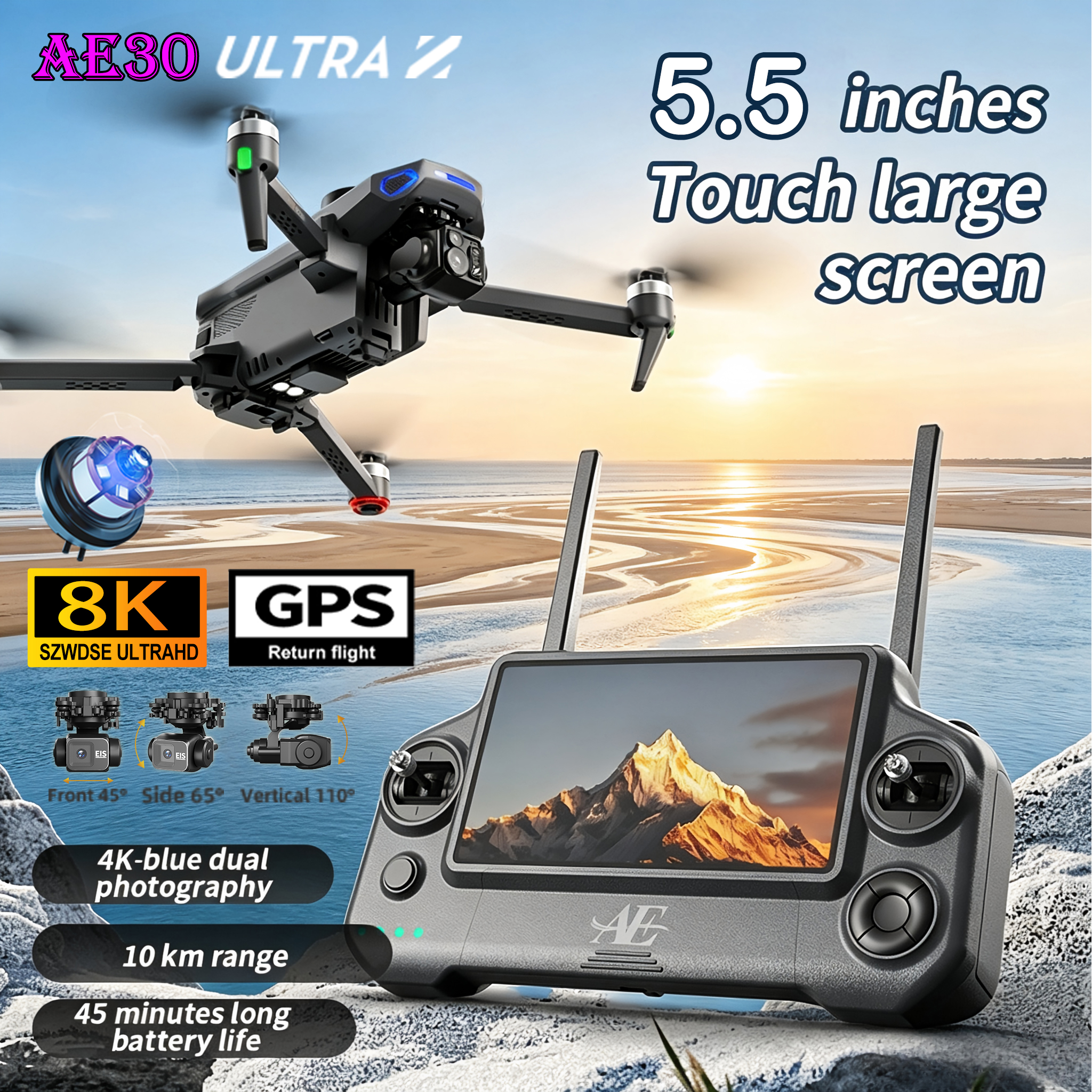 NEW AE30 Ultra GPS Drone 4K Pr - Fishing Camera avis et prix